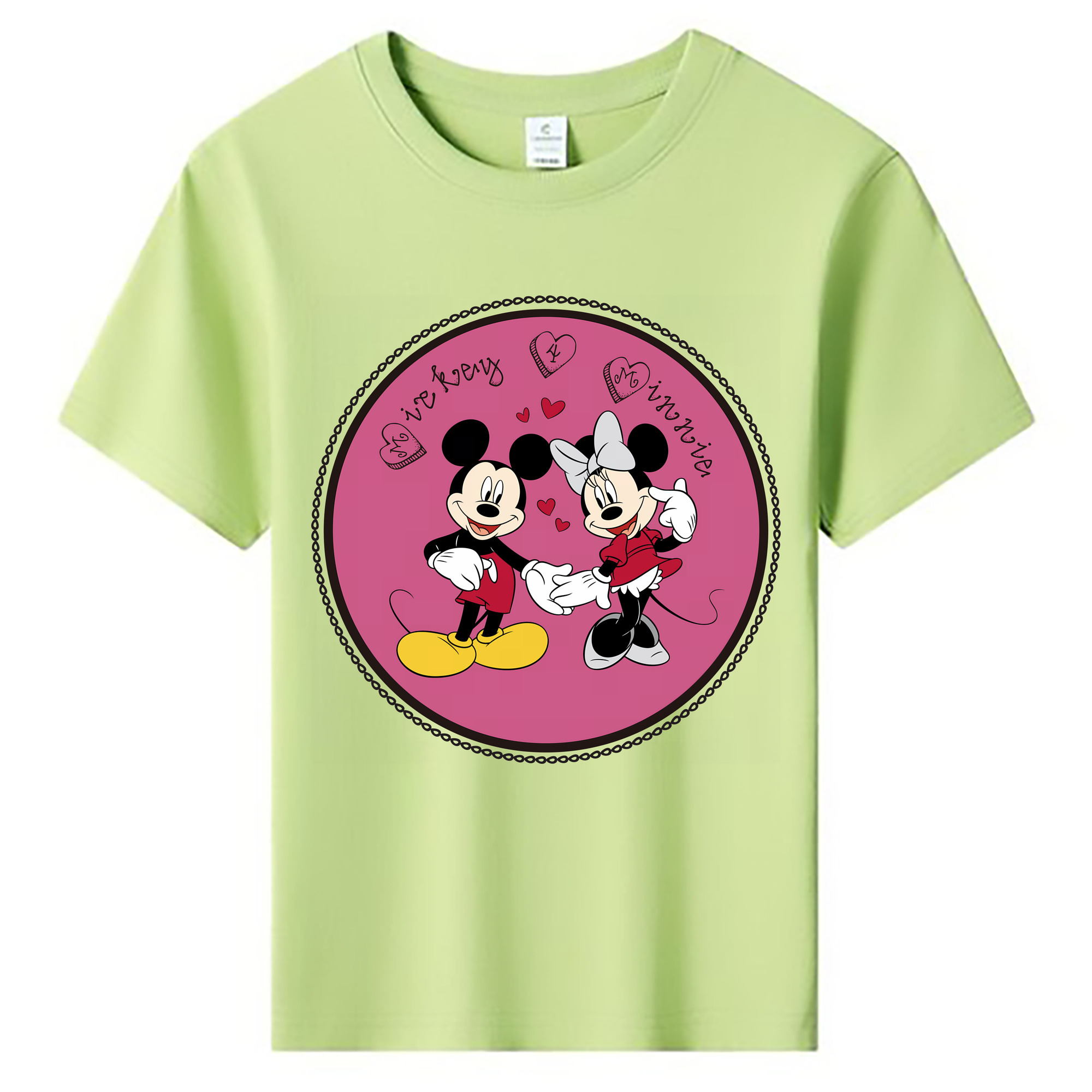 （画像用） ミッキーマウス Mickey Mouse 綿100％キッズTシャツ（フロントプリント）